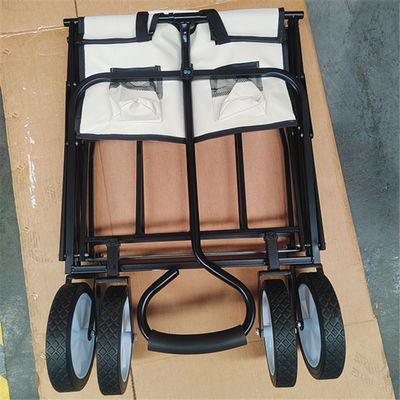 Pvc Wheels Cắm trại Wagon Xe đẩy hành lý có thể gập lại với một tay cầm và vải