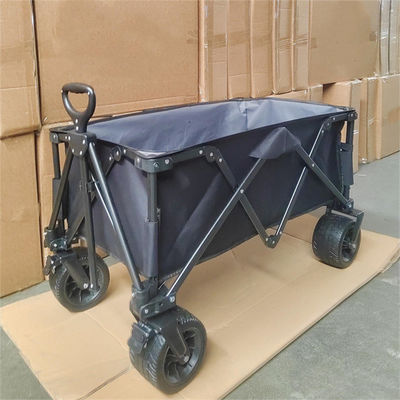 Vải tùy chỉnh Bánh xe PU Cắm trại Xe đẩy tay gấp ngoài trời Toa xe