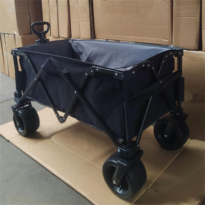 Vải tùy chỉnh Bánh xe PU Cắm trại Xe đẩy tay gấp ngoài trời Toa xe