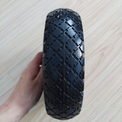 300-4 Bánh xe cao su vành đỏ 10 inch Lốp xe trong vườn Xe cút kít Bánh xe khí nén