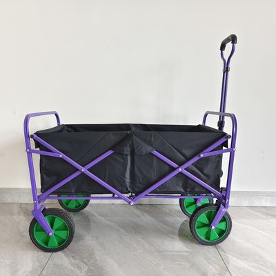 Folding Wagon Xe đẩy Tay cầm có thể thu vào Xe cắm trại thực tế Bánh xe tùy chỉnh