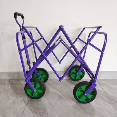 Folding Wagon Xe đẩy Tay cầm có thể thu vào Xe cắm trại thực tế Bánh xe tùy chỉnh