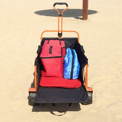 Wide Wheel Beach Folding Wagon Cart Thiết kế mở phía sau Mục đích chung