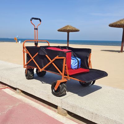 Wide Wheel Beach Folding Wagon Cart Thiết kế mở phía sau Mục đích chung