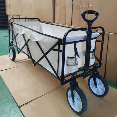 Điều khiển dễ dàng Giỏ mua hàng có thể thu gọn Khung kim loại Xe cắm trại gấp