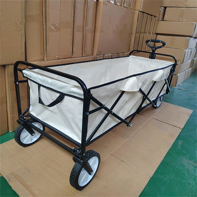 Điều khiển dễ dàng Giỏ mua hàng có thể thu gọn Khung kim loại Xe cắm trại gấp