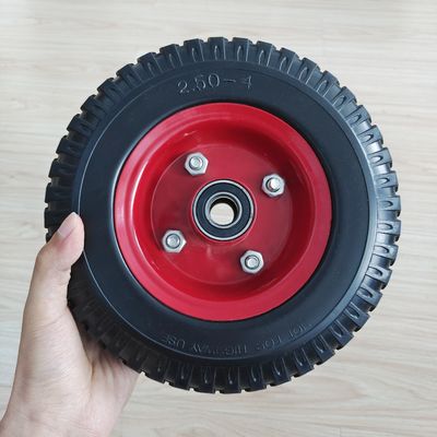250-4 Bánh xe vành kim loại Barrow Xe đẩy tay 8 inch Bánh xe cao su lốp khí nén