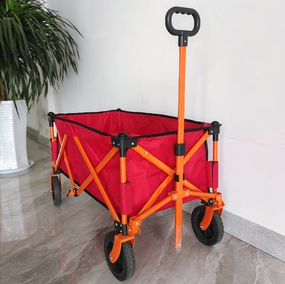 Xe đẩy mua sắm có thể gập lại bằng bánh xe 7 inch Xe cắm trại ngoài trời gấp bốn chiều