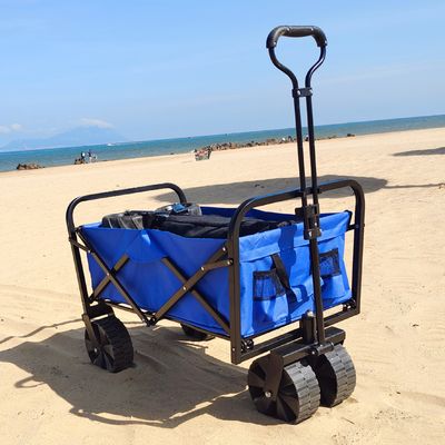 Xe cắm trại gấp Bánh xe PP rộng Công suất lớn Xe đẩy bãi biển có thể thu gọn