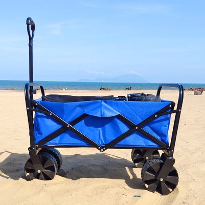 Xe cắm trại gấp Bánh xe PP rộng Công suất lớn Xe đẩy bãi biển có thể thu gọn