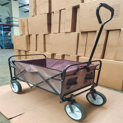 Brown Customable Folding 4 PVC Wheels Wagon Cart All Direction Có thể gập lại