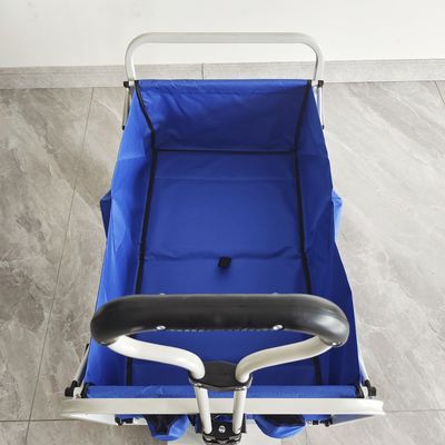 Cấu trúc cơ thể có thể thu gọn tùy chỉnh Bánh xe PP Xe đẩy bãi biển Xe cắm trại gấp