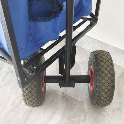 Khung thép không gỉ Có thể gập lại Toa xe Bánh lốp bằng khí nén Xe di động trong vườn