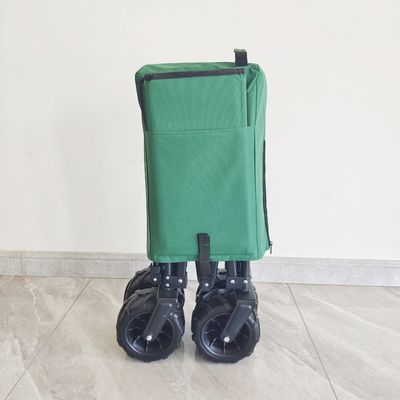 Xe cắm trại ngoài trời 140LB Dễ dàng Mang theo Bánh xe Pu rộng Có thể gập lại Toa xe