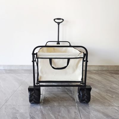 Xe cắm trại gấp Oxford 600D Bánh xe PU có thể điều chỉnh Xe có thể thu gọn trên bãi biển Cơ thể mở rộng