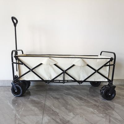 Xe cắm trại gấp Oxford 600D Bánh xe PU có thể điều chỉnh Xe có thể thu gọn trên bãi biển Cơ thể mở rộng
