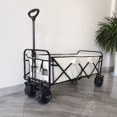 Xe cắm trại gấp Oxford 600D Bánh xe PU có thể điều chỉnh Xe có thể thu gọn trên bãi biển Cơ thể mở rộng
