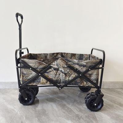 Xe đẩy làm vườn có thể gập lại hạng nặng Tải trọng 160LB 4 bánh Xe đẩy cắm trại trên bãi biển