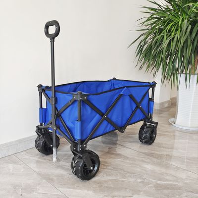 Cắm trại Không gian lớn xe tải bãi biển gấp với tay cầm điều chỉnh bánh xe rộng