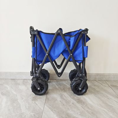 Cắm trại Không gian lớn xe tải bãi biển gấp với tay cầm điều chỉnh bánh xe rộng