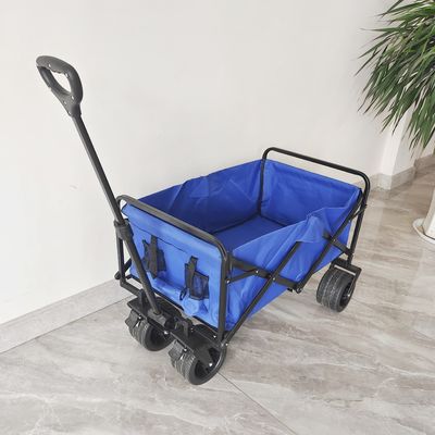 Cắm trại ngoài trời xe tải bãi biển gấp với phanh băng PU bánh xe rộng