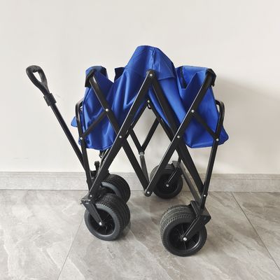 Cắm trại ngoài trời xe tải bãi biển gấp với phanh băng PU bánh xe rộng