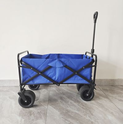 Cắm trại ngoài trời xe tải bãi biển gấp với phanh băng PU bánh xe rộng