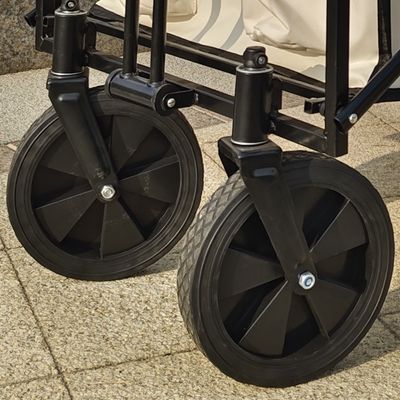 Bạch Long Bốn bánh xe Cắm trại Vườn Gỗ Gập Gói Gói Gập Bàn PVC bánh xe