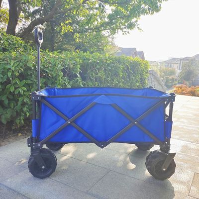 Chiếc xe tải cắm trại hạng nặng có tay cầm điều chỉnh xe đẩy tay gấp với bánh PU