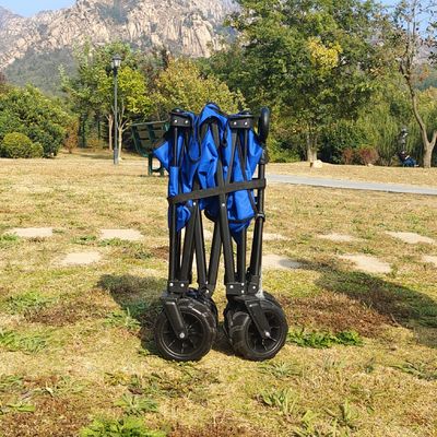 Chiếc xe tải cắm trại hạng nặng có tay cầm điều chỉnh xe đẩy tay gấp với bánh PU