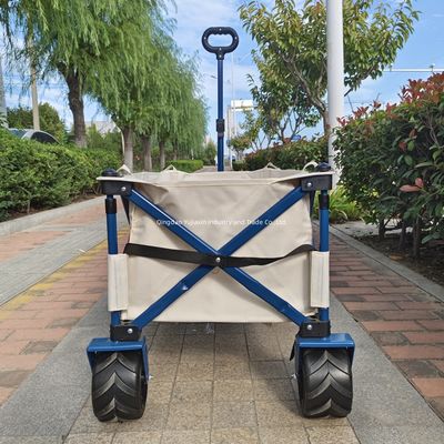 Thang kéo dài bãi biển xe tải gấp Camper bánh xe PU khung thép nặng bánh xe rộng