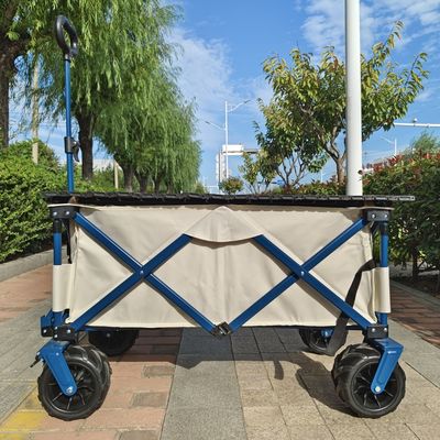 Thang kéo dài bãi biển xe tải gấp Camper bánh xe PU khung thép nặng bánh xe rộng
