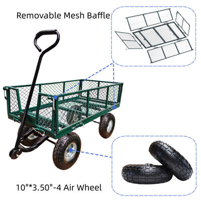 Irononton Thép Garden Cart 440 lb Capacity Heavy Duty Garden Dump Truck cao su bánh xe bơm