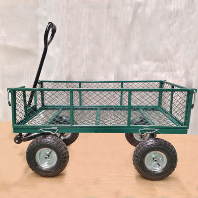 Irononton Thép Garden Cart 440 lb Capacity Heavy Duty Garden Dump Truck cao su bánh xe bơm