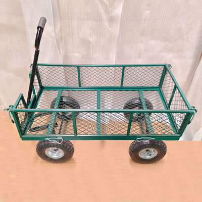 Irononton Thép Garden Cart 440 lb Capacity Heavy Duty Garden Dump Truck cao su bánh xe bơm