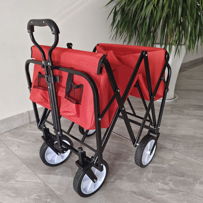 Cỗ xe gấp ngoài trời PVC bánh xe hẹp bánh kéo tay