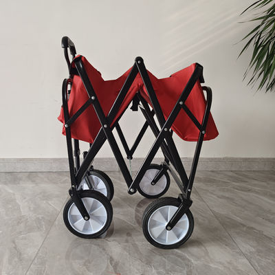 Cỗ xe gấp ngoài trời PVC bánh xe hẹp bánh kéo tay
