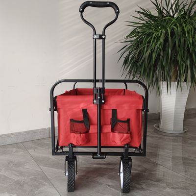Cỗ xe gấp ngoài trời PVC bánh xe hẹp bánh kéo tay
