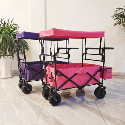 Chiếc xe cắm trại ngoài trời gập lại với mái nhà xe đẩy gấp cho trẻ em
