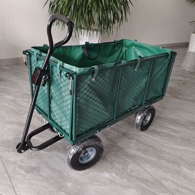 Thang giỏ lưới vườn có thể gập lại, Spokes kim loại, Bốn bánh xe bơm bơm