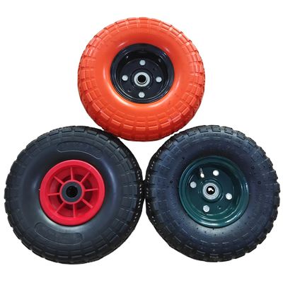 Các bánh xe cao su rắn màu đen cho thiết bị công nghiệp có sẵn với phanh tùy chọn