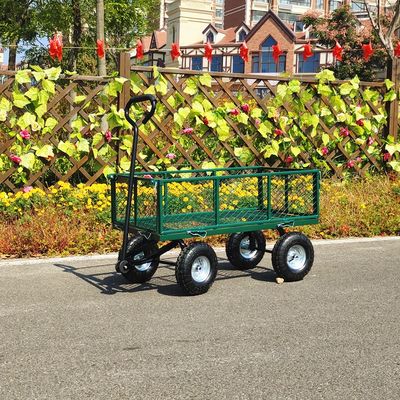 Thang giỏ lưới vườn có thể gập lại, Spokes kim loại, Bốn bánh xe bơm bơm